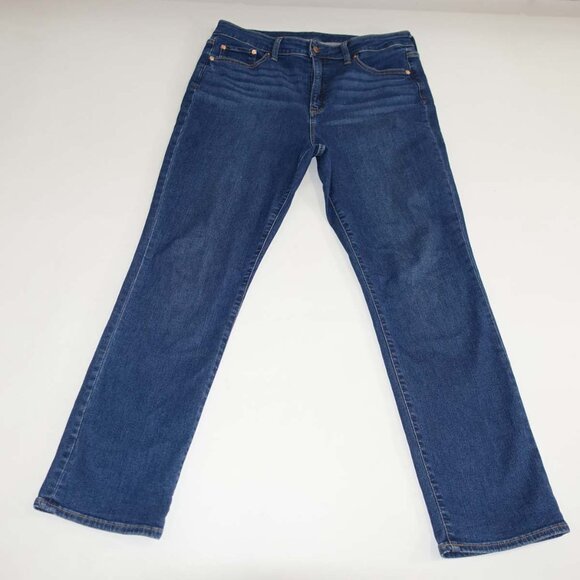 Gap Womens Classic Straight High Rise Jeans Size 16 / 33 Regular Blue 29" Inseam - Picture 1 of 8